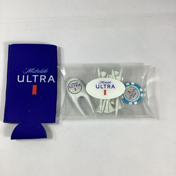Oniva Michelob Ultra Backpack Cooler Insulated Bottle Opener Golf Set Can Coozie - Picture 13 of 16